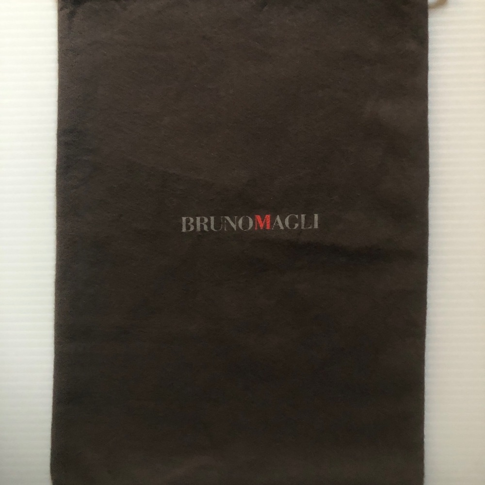 Bruno Magli Shoe Purse Clutch Wallet Dust Bag 13" x 9”  Brown Drawstring Top